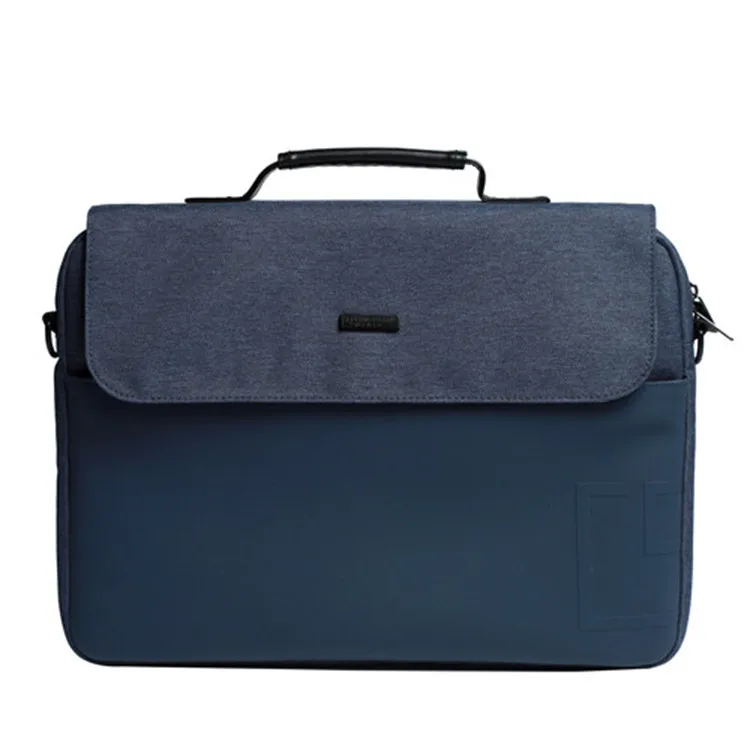 
Custom dark grey business soft fabric men briefcase 