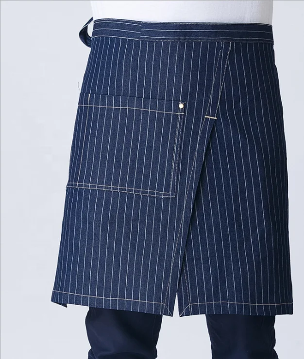 

SunYue Blue Jean Waiter Half Apron Barber Denim Apron For Man, Can be customized