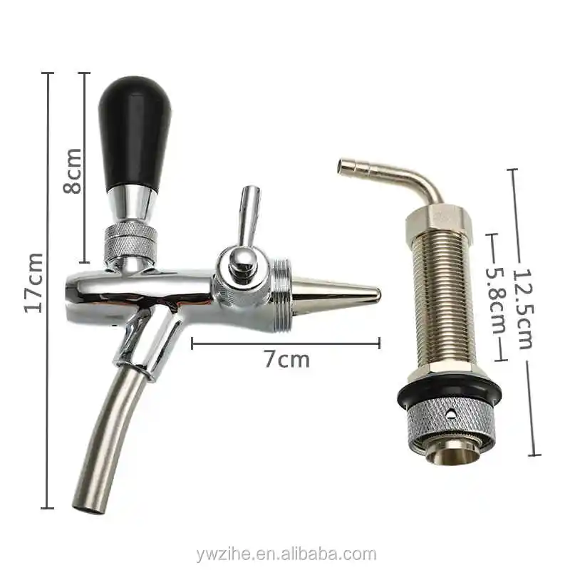 Details about   G5/8in Thread Chroming Brass Stainless Steel Adjustable Beer Faucet Tap Beer GF 