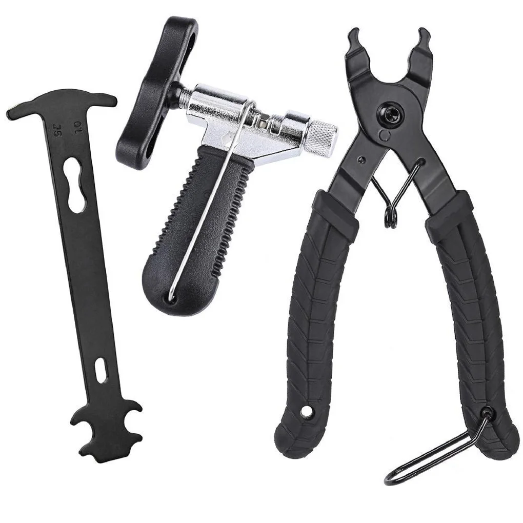 

3 Pcs Bicycle Chain Tools Magic Buckle Removal Pliers Chain Installation Clamp Bike Chain Dechainer/Chain Cutter/Measuring Ruler