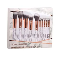 

2019 hot sale low MOQ make up brushes marble handle makeup brush set
