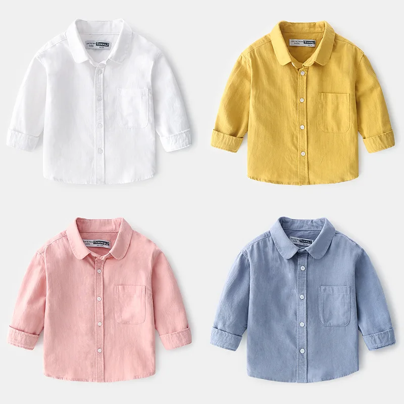 

autumn baby boys blue shirt children long sleeve tops boy fashion tees white tops kids plaid shirt