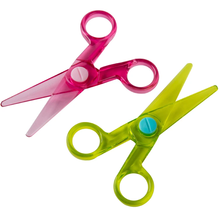 

New design candy color child safety scissors plastic scissors for kid classroom