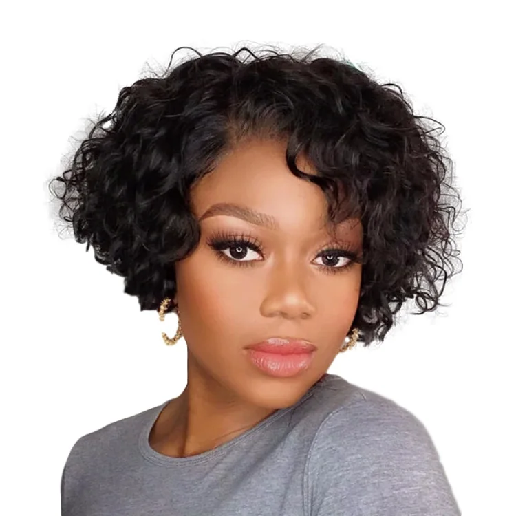 

10a Grade Brazilian 13x4 Frontal Lace Wigs Short Human Hair Pixie Cut Wigs Lace Front Wigs For Black Women