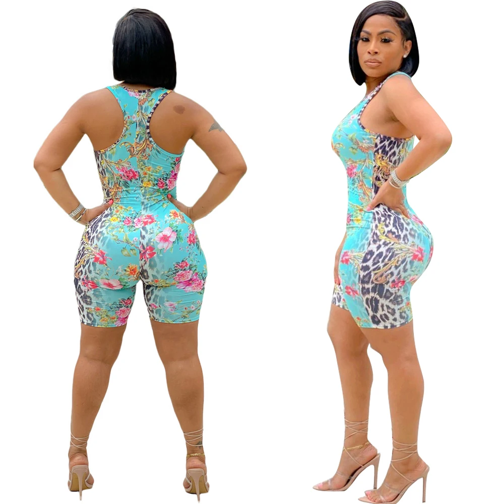 2021 summer tank top vest contrast leopard floral print shorts light blue bodycon jumpsuit women sexy casual ladies outfits
2021 summer tank top vest contrast leopard floral print shorts light blue bodycon jumpsuit women sexy casual ladies outfits