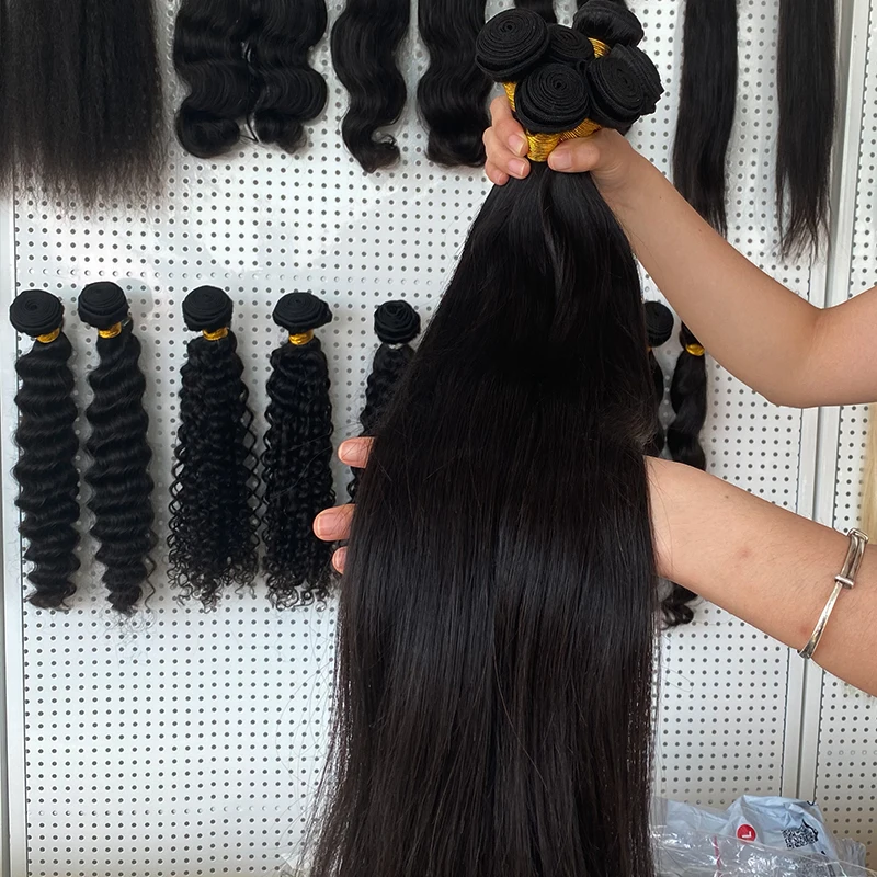

Wholesale Raw Cuticle Aligned Virgin Human Hair Extension Vendors Straight Weaves Bundles Peruvian and Brazilian Human Hair