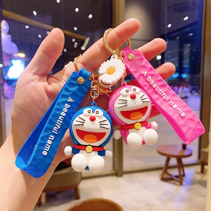 High Quality 3d Cartoon Doraemon Cat Anime Keychain New Fashion Cute ...