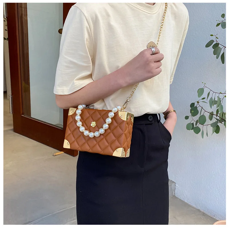 

Vegan Leather Flap Handbags Women Bag Fashion High Sense Shoulder Bags 2021 Luxury leather handbags
