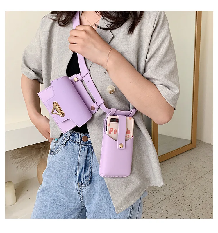 

JOWYAR wholesale Low MOQ France fashion lady Money Belt hand bag Waterproof Fanny Packs PU leather Waist Bag