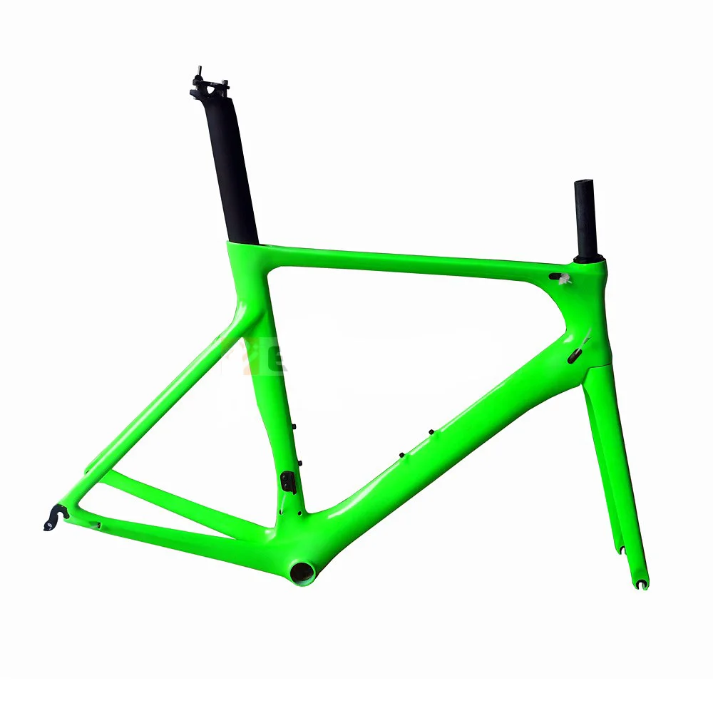 

700C New color paint carbon fiber road frame bicycle frame BB86 can be customized LOGO full carbon fiber ultra-light road frame, Customer's request