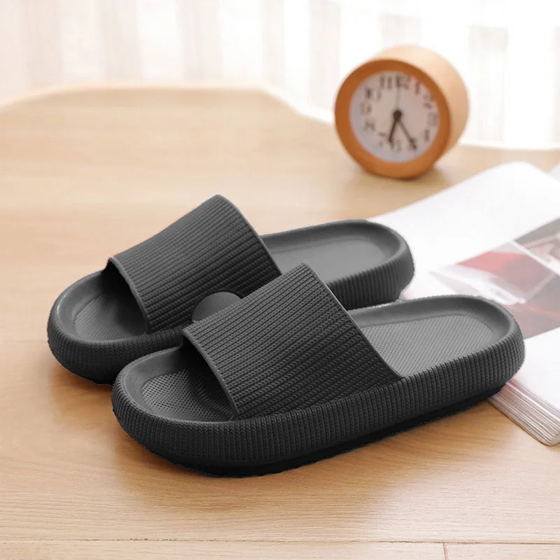 

4.5cm Thick Sole House Slippers Men Women Non-slip Bathroom Footwear Boys Girls Lovers Flip Flops Summer Beach Sandals