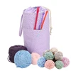 Empty Yarn Storage Bag For Crochet Hook Knitting Needles Thread Wool Holder Sewing Kit Bag with Drawstring Yarn Holder Case