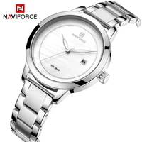 

NAVIFORCE NF5008 Lady Stainless Steel Original Watches Women Quartz Slim With Calendar Fashion Womens Exquisite Wrist Watch