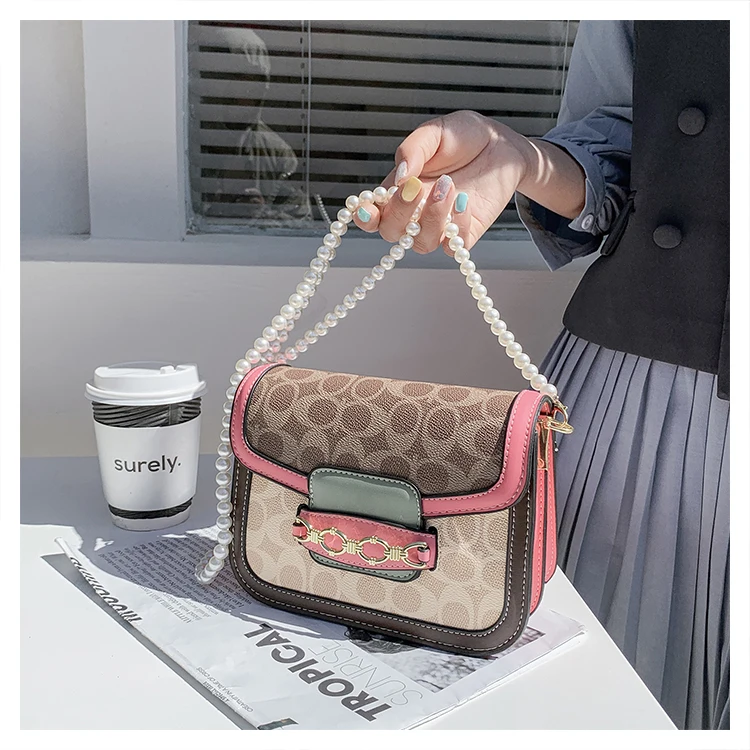 

High Quality Designer Handbags bolsa Crossbody Shoulder Pu bolsa Women Small bolso Luxury Wholesale Pearl Bags for Women Handbag