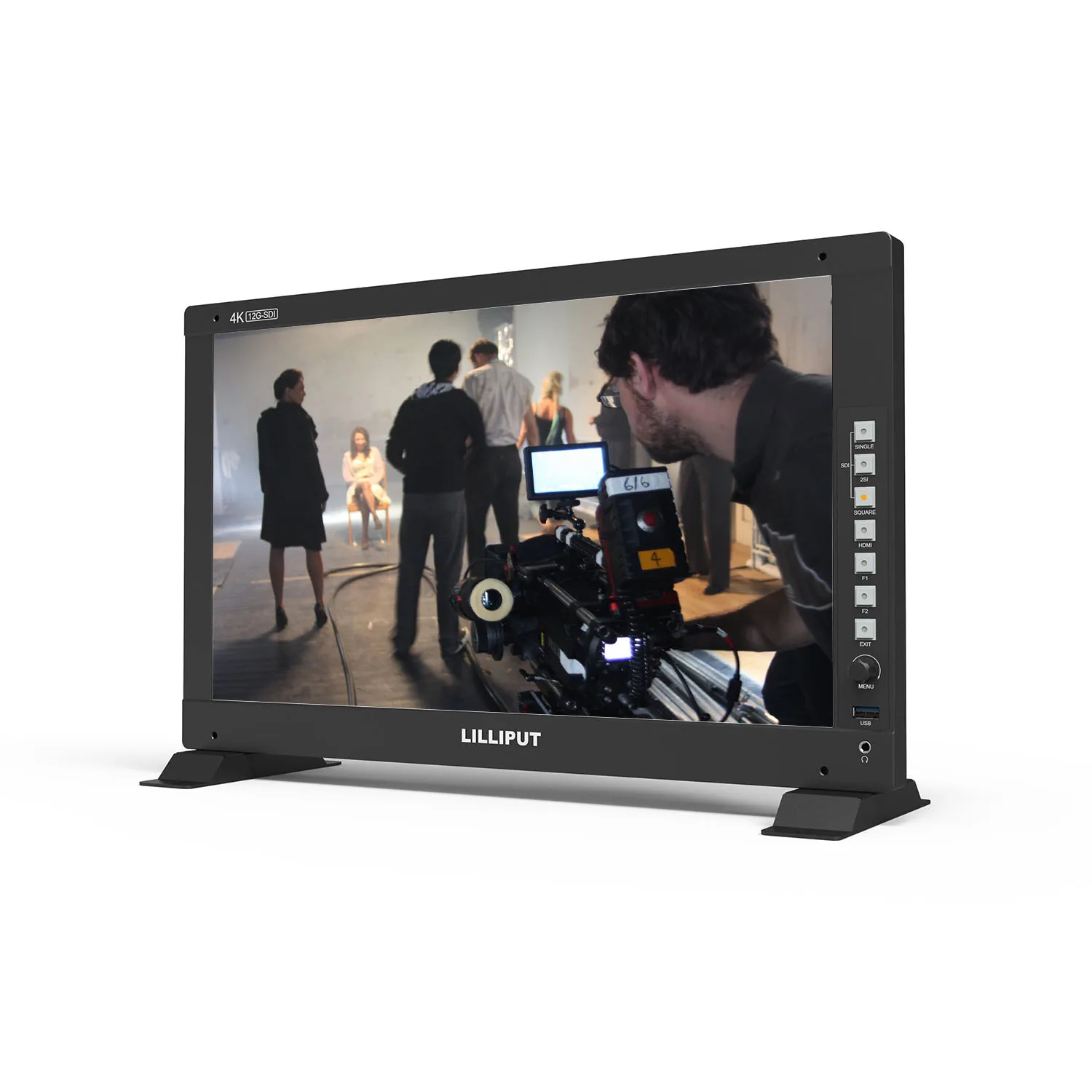 

LILLIPUT 17 inch FHD professional broadcast monitor with 12G SDI and 4K HDMI for audio monitor and video production, Black