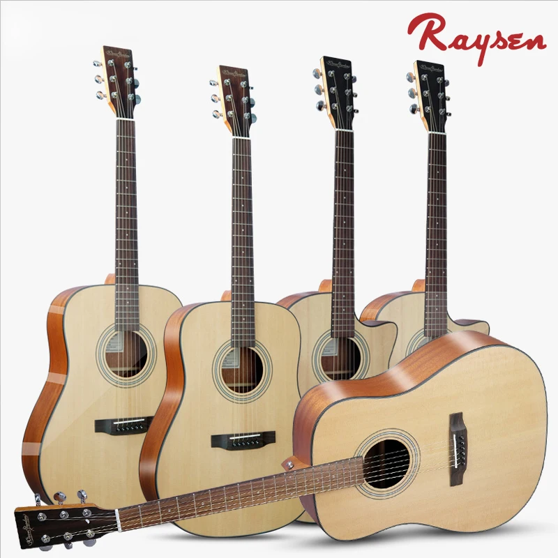 

Wavegarden handmade acoustic guitar solid top for professional player 41'', Burlywood