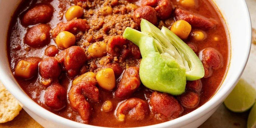 Vegan chili with fresh spices