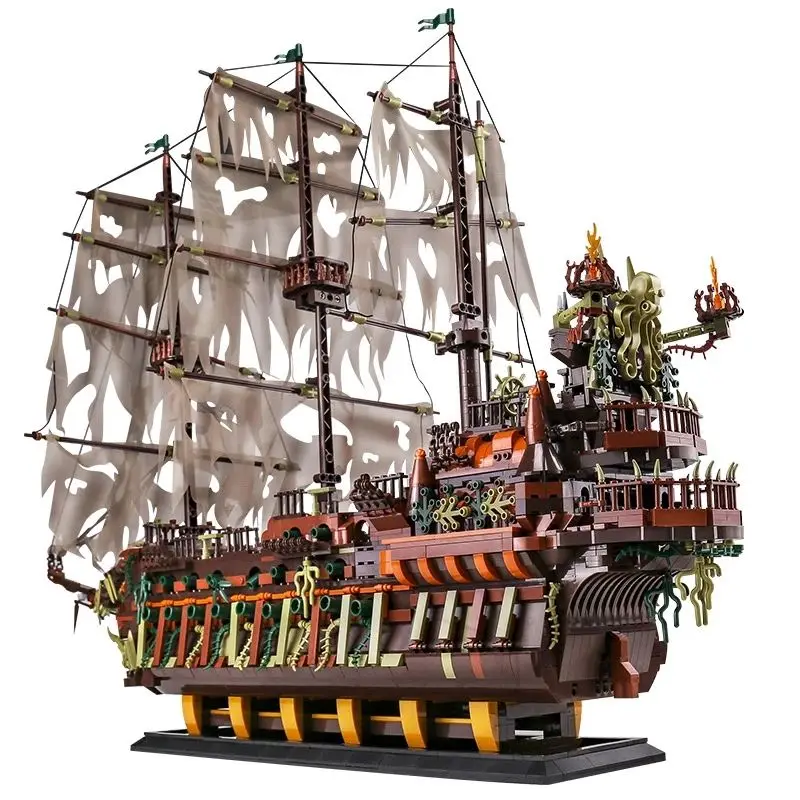 

TikTok Mould King 13138 Flying Dutchman Ship Building Blocks Toys DIY Model Ship Kit Children Assembly Brick MOC 16016 Set