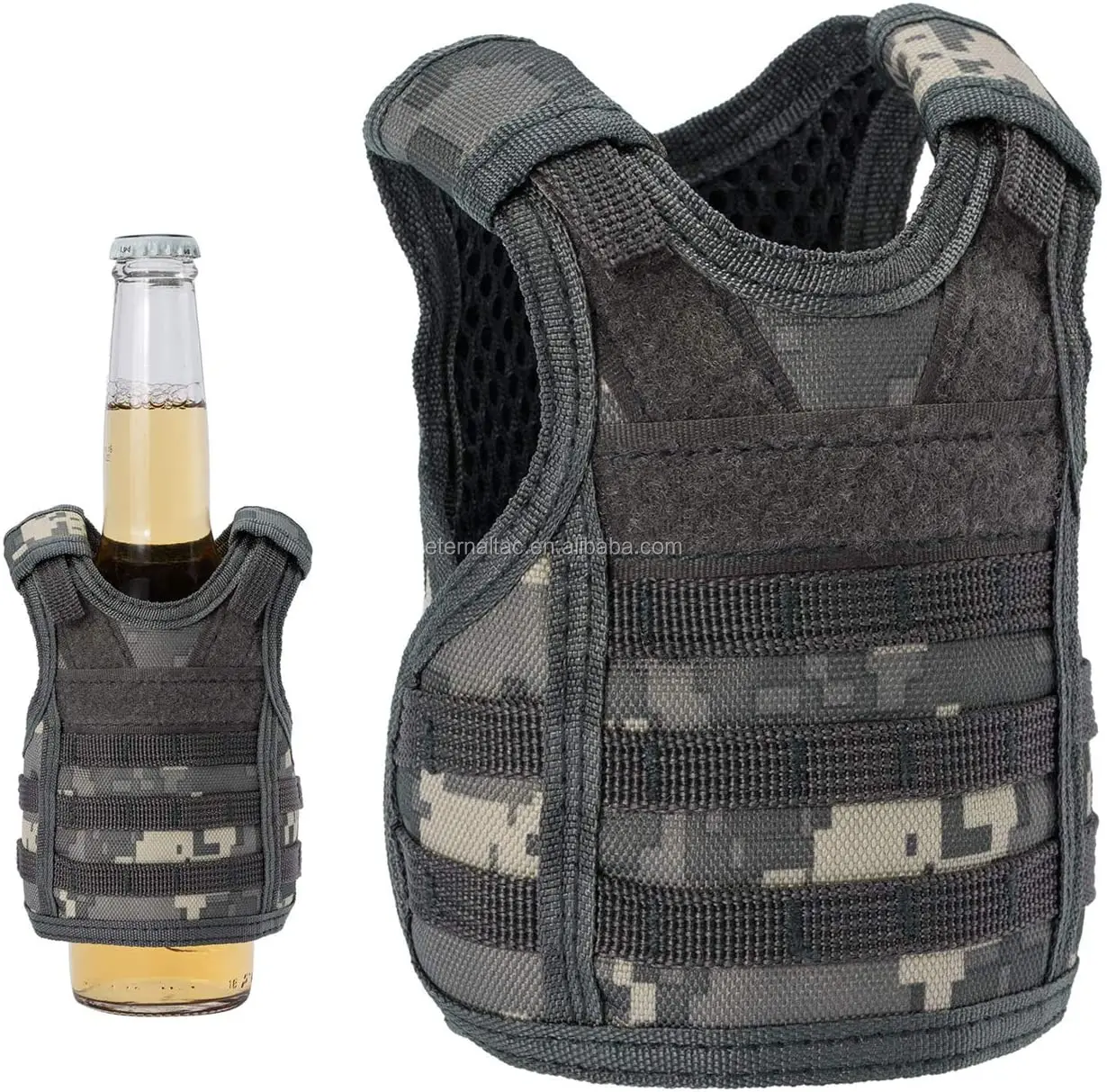 Tactical Molle Mini Beer Ammo Vest Adjustable Beverage Cooler Holder