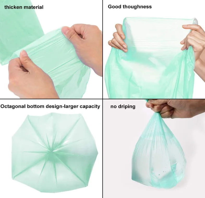 Industrial Ok Compostable Household Plastic Trash Garbage Bag En13432