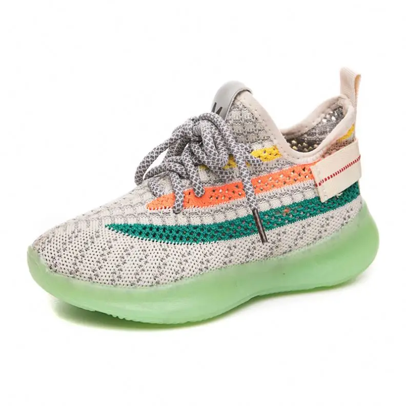 

oinetakoak Wholesale fashion breathable mesh sports running sports shoes children casual boys girls kids shoes, Yellow,pink, black