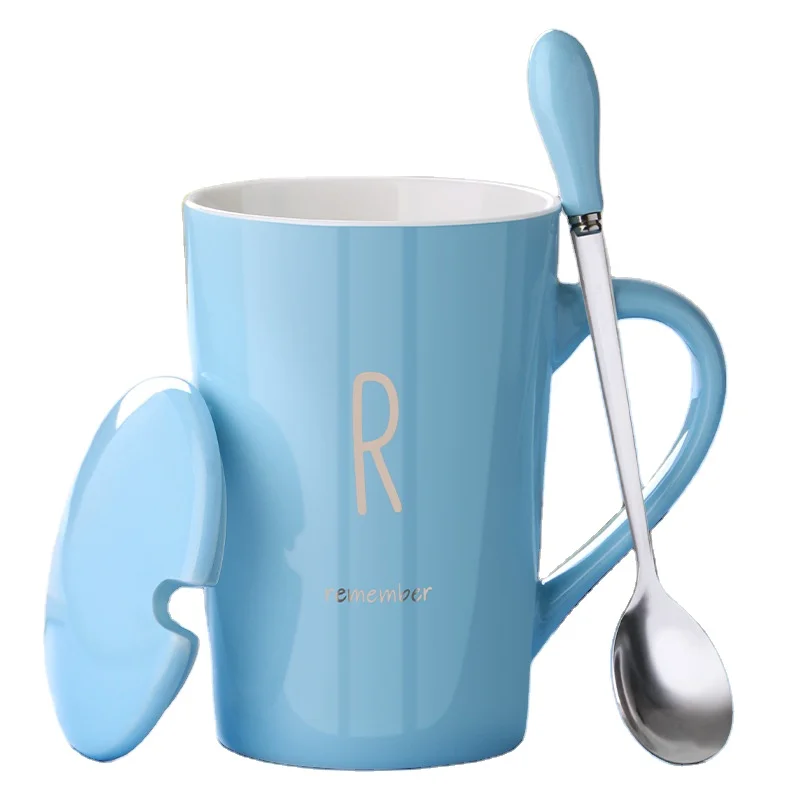 

Wholesale price customized couple porcelain coffee ceramic mug cup with lid