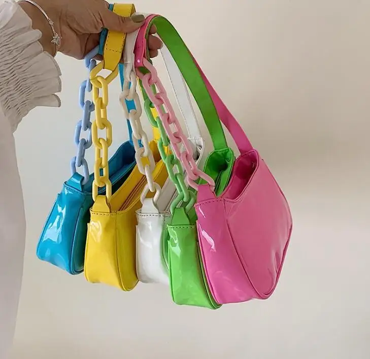 

New design shoulder chain bags candy color purses women purses 2021 Handbags