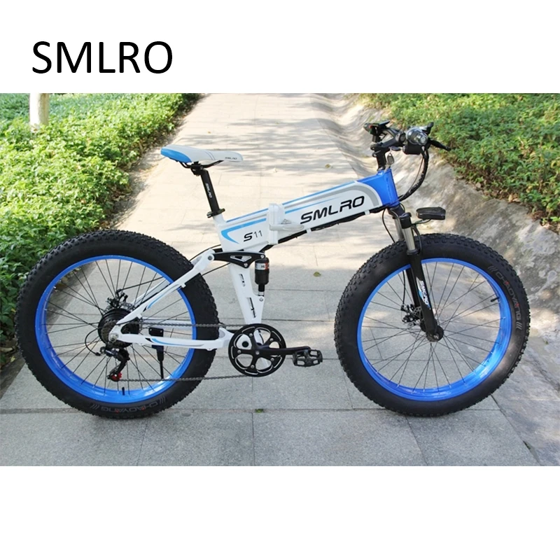 

E mountain bikes Fat tire folding electric bicycle 26 inch 1000W Motor 48V 14Ah $amsung Battery snow Mountain ebike