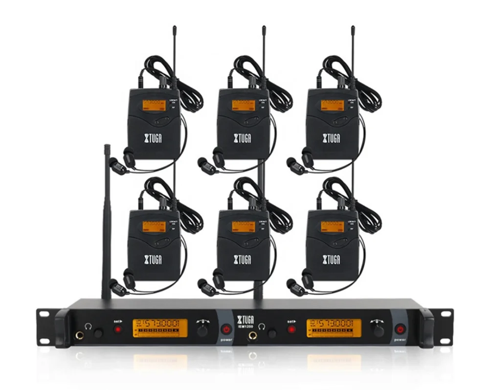 

Ear Monitor Wireless system with 6 Bodypacks