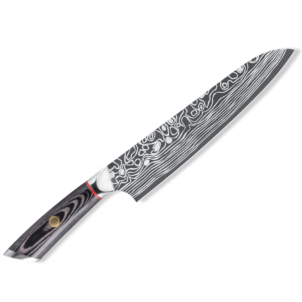 

Kochmesser Damascus Pattern Stainless Steel Kitchen Chefs wood handle DK0513 8 Inch Japanese Chef Knife pisau dapur