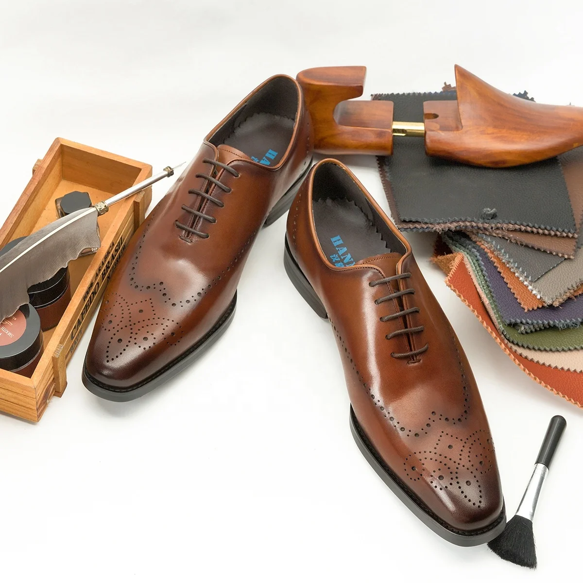 

Hot selling amazon 2021 genuine leather oxford formal shoes for men new styles, Black,brown