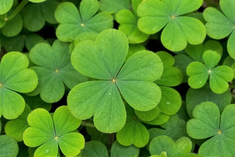 Comparison of common clover species showing leaf structure differences