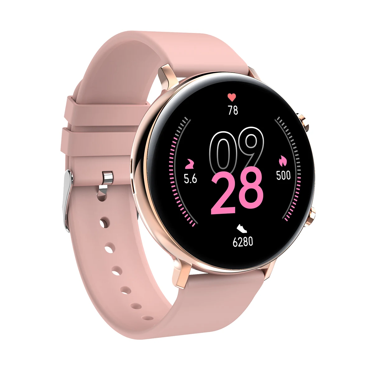 

New Arrivals Smartwatch Heart Rate Sleep Ios Android Phone Smart Watch, Pink