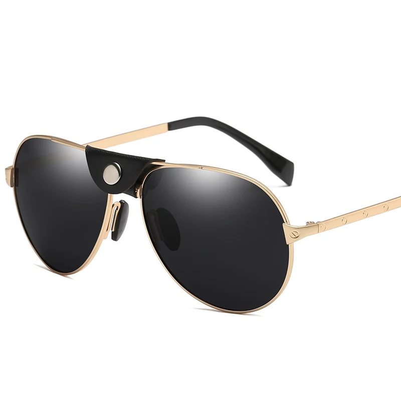

SHINELOT 201917 Fashion Smart Men Frog Sunglasses Metal TR90 With Button Polarized Sun Glasses Outdoor Eyewear