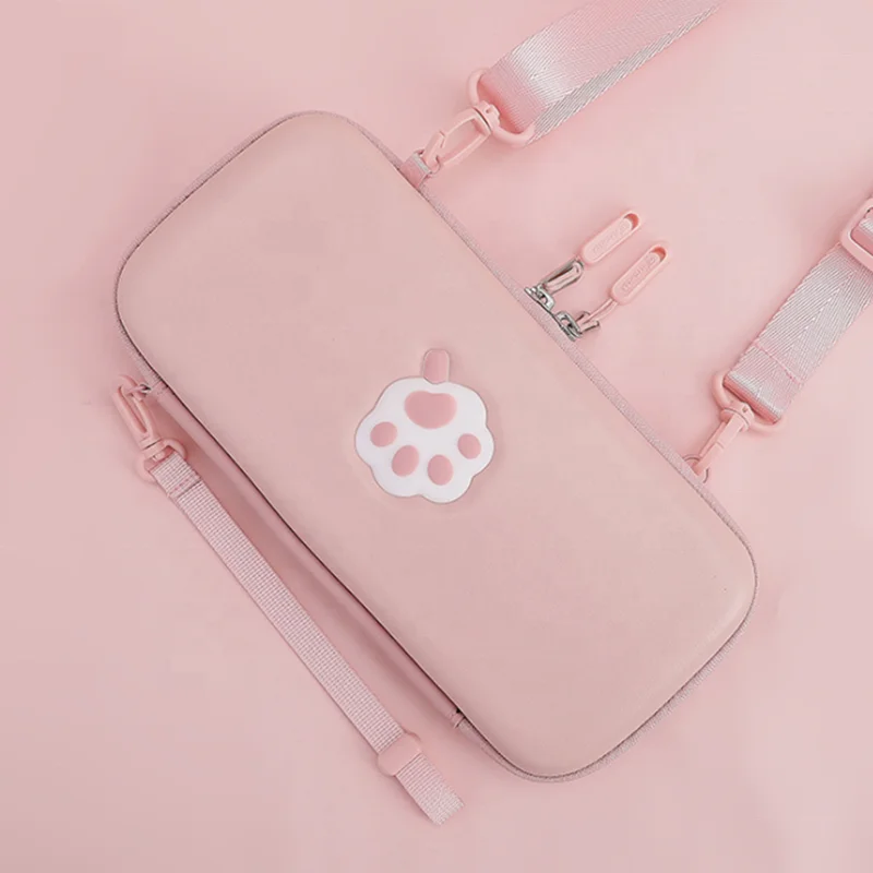 

Free Shipping Good Quality Protective Cat Paw Design Storage Hard Carrying Case for Nintendo Switch & Nintendo Switch Lite, As pictured