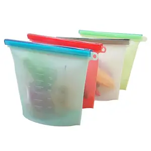 Image of Amazon FBA Services Eco Friendly Ziplock Leakproof Snack Reusable Silicone Food Storage Bag