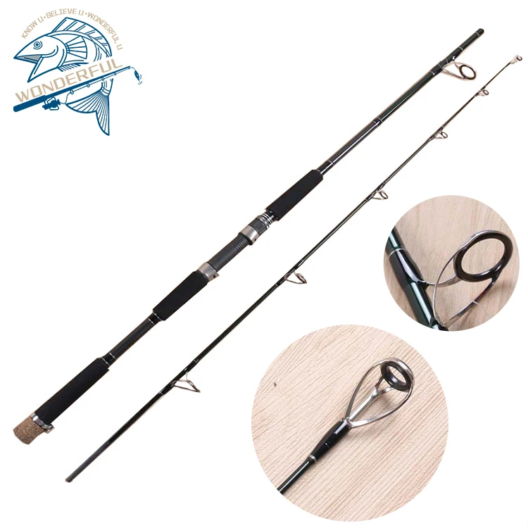 

In Stock  Hard Carbon Guide Ring Big Game Inshore Trolling Baitcasting Rod For Boat Fishing, 1colors
