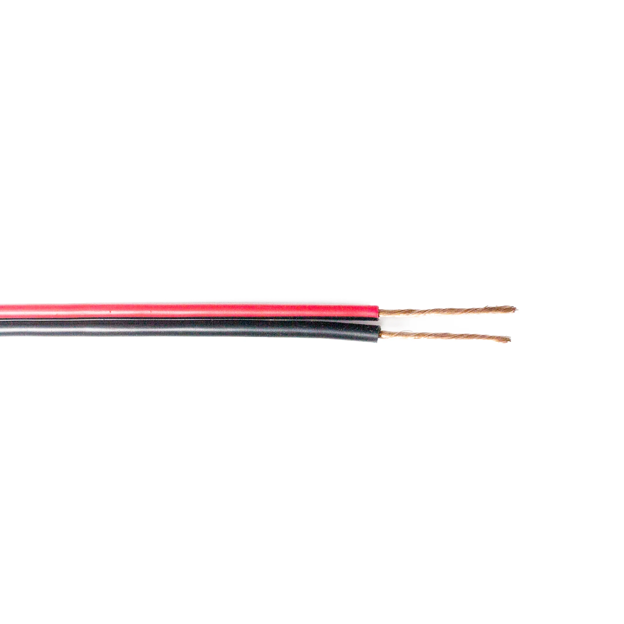 

0.75mm OFC CCA TCCA conductor transparent red black PVC insulation 2 core flat flexible soft twin speaker cable wire
