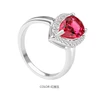 Painting shadow ring color 3A zircon stone inlaid with crystal jewelry fashion female ring direct sale wholesale high quality