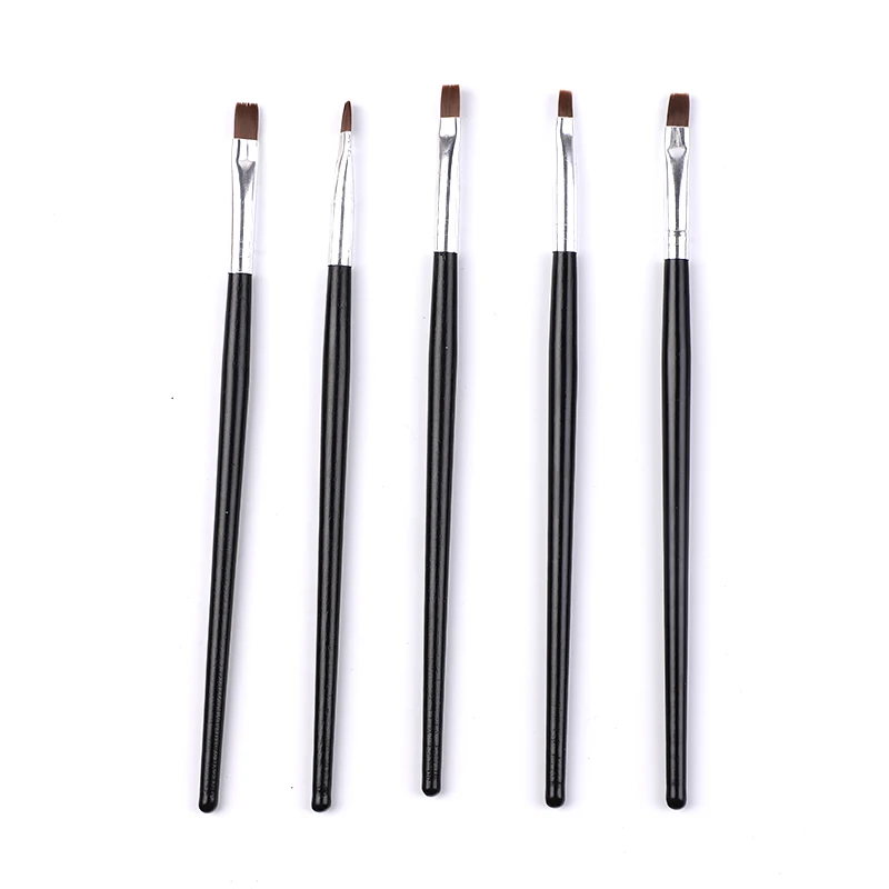 

Hot Selling Gel Nail Brush Set Supplies Wooden Handle Nylon Hair Nail Brush For Nail Art