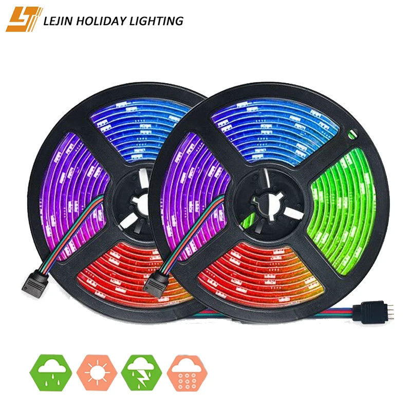 LJ waterproof IP65/IP44 programmable rgb led strip light for bedroom