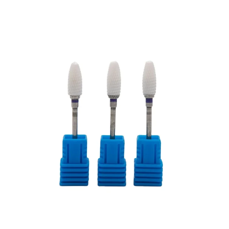 

Professional Ceramic Nail Drill Bits For Manicure, White