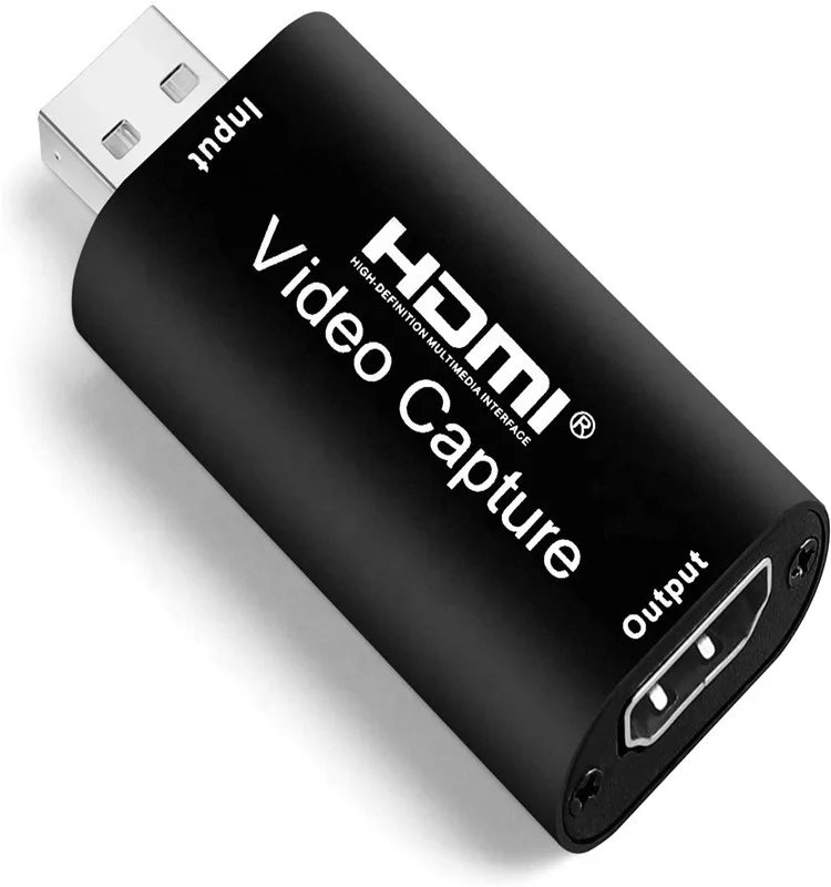 

Audio Video Capture Cards - HDTV to USB 2.0 - High Definition 1080p 30fps - Record Directly to Computer for Gaming, Streaming, Black