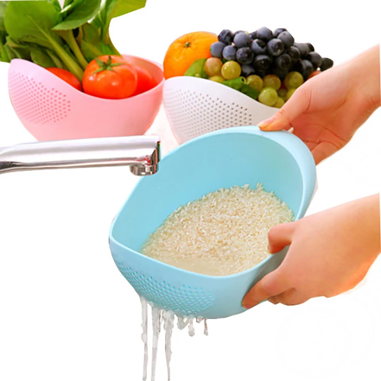 

Colander Strainer Rice Washer Strainer Vegetable Drainer Food Fruit Pasta Washer Rice Washing Bowl