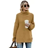 Long Sleeves Turtle Neck Pullover Knitted Lady Sweater
