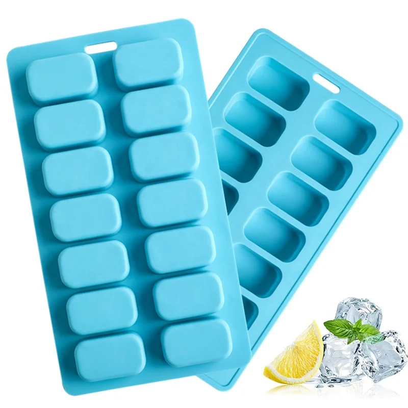 

IN STOCK cubo de hielo custom Easy Release Flexible Square shaped silicone 14 ice cube trays
