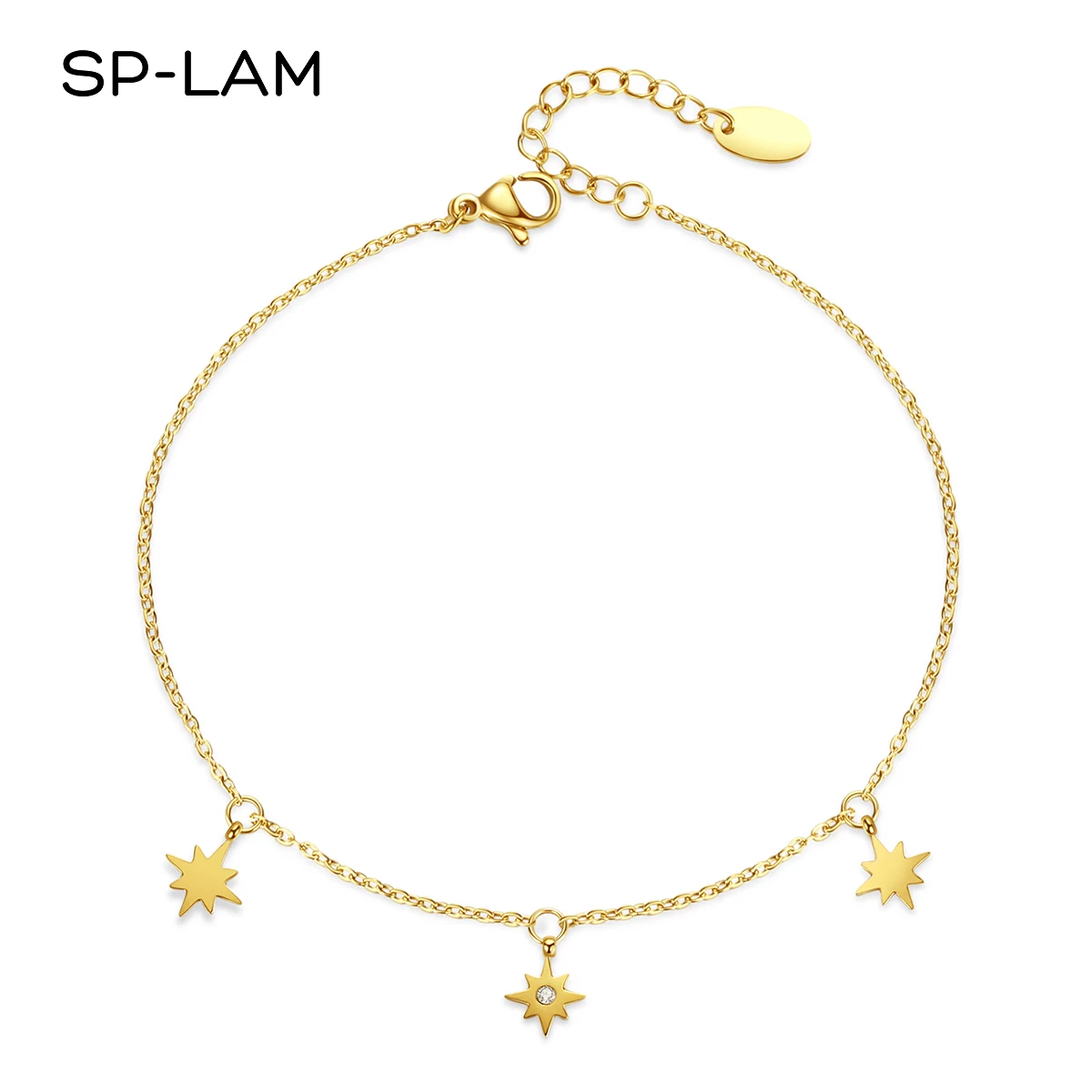 

SP-LAM Designer Star Stainless Steel Anklets for Women 2021Wholesale Vacuum Plating Stainless Steel Jewelry