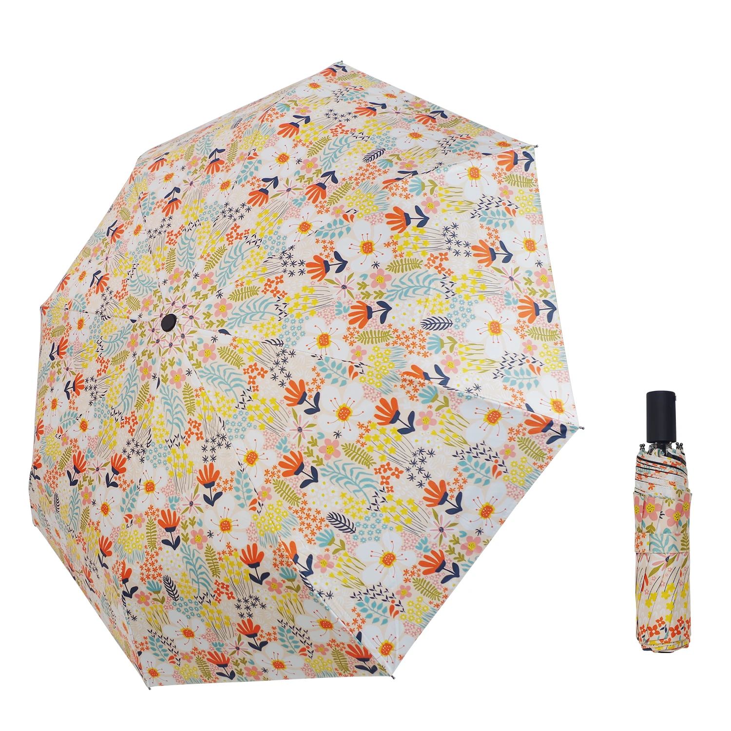 

Custom printing uv folding umbrella compact small 3 fold umbrella