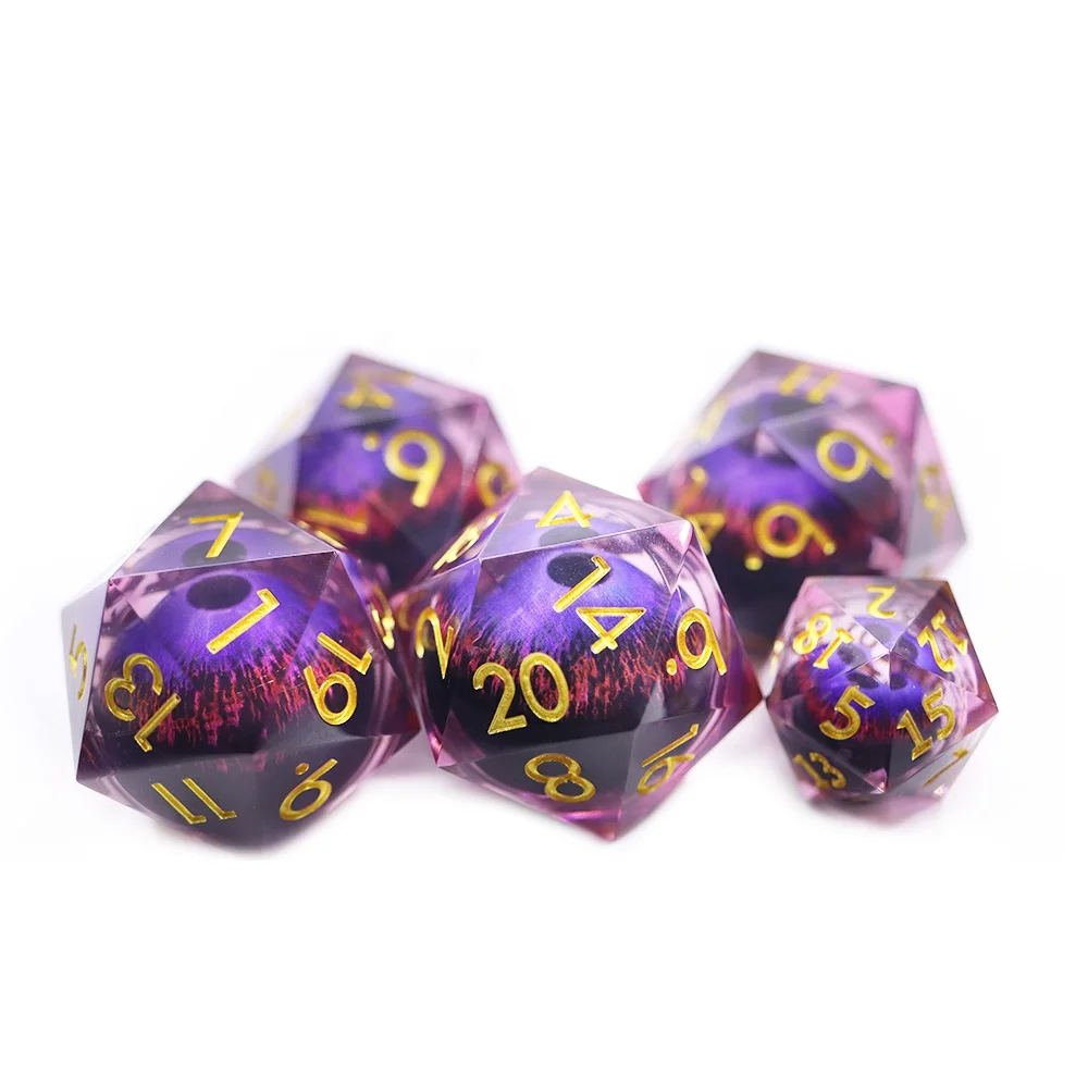 

D20 Jumbo 33mm Single Dice RPG DND Game Blue Colorful Moving Eye Board Game Dice