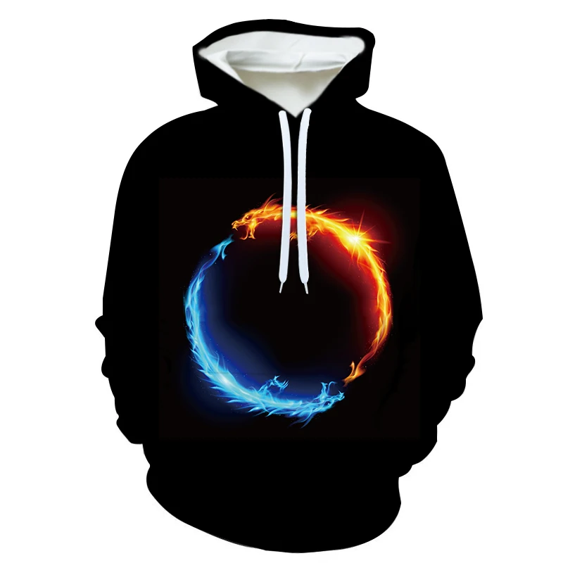 

Blue and red flame dragon 3D Sublimation Sweater